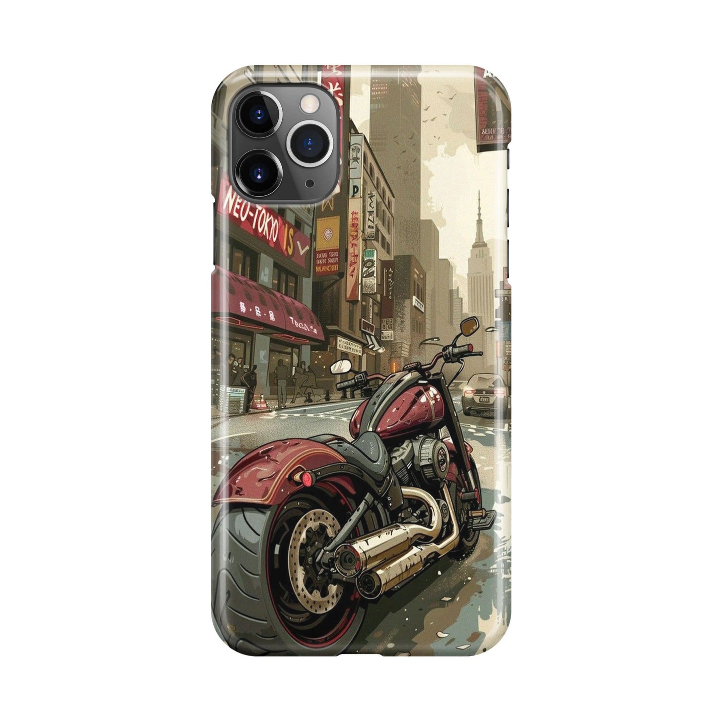 Motorcycle In Tokyo Streets iPhone 11 Pro Max Case