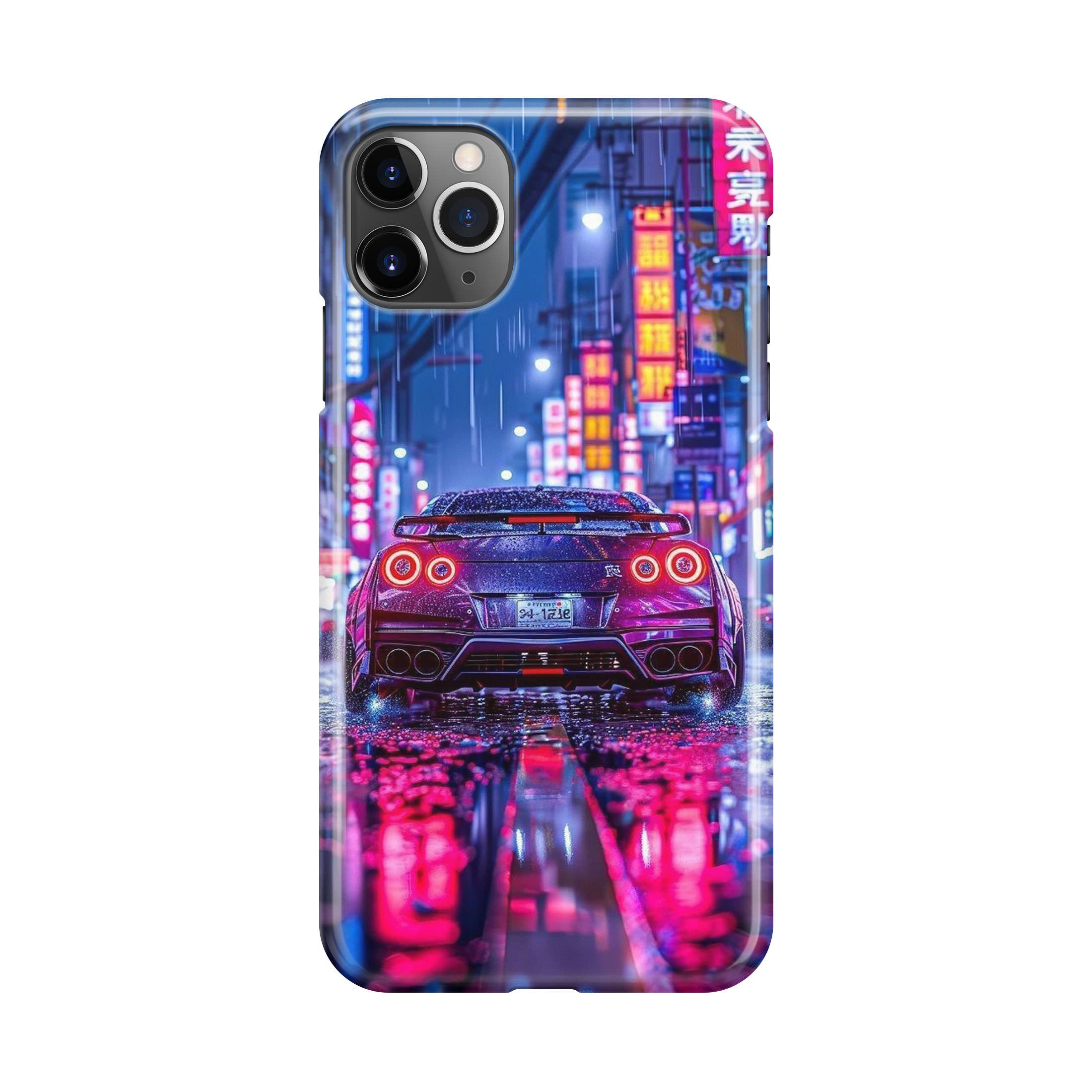 Neon Midnight Drift Tokyo Rain iPhone 11 Pro Max Hülle