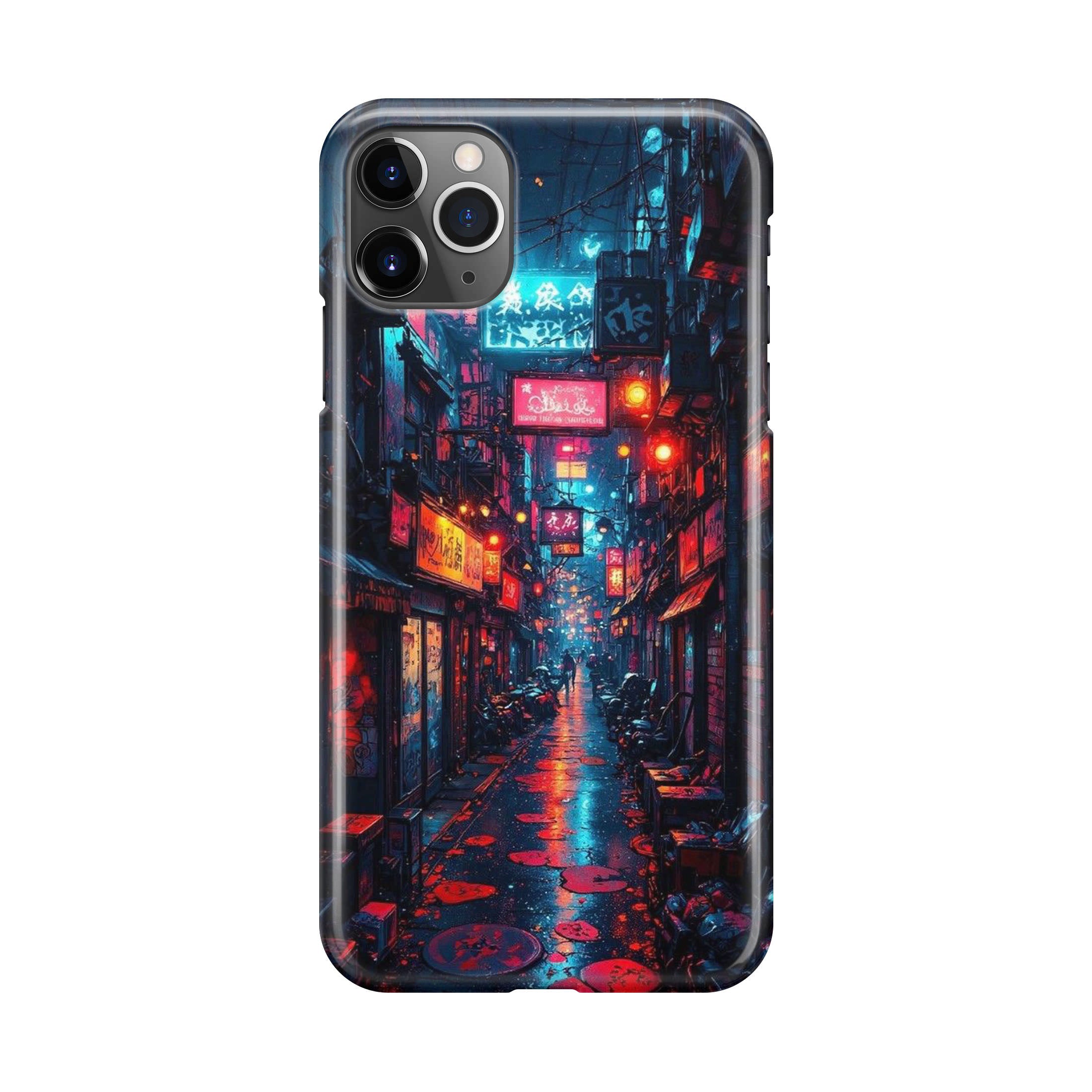Neon-Adern der Cyber-City iPhone 11 Pro Max Hülle