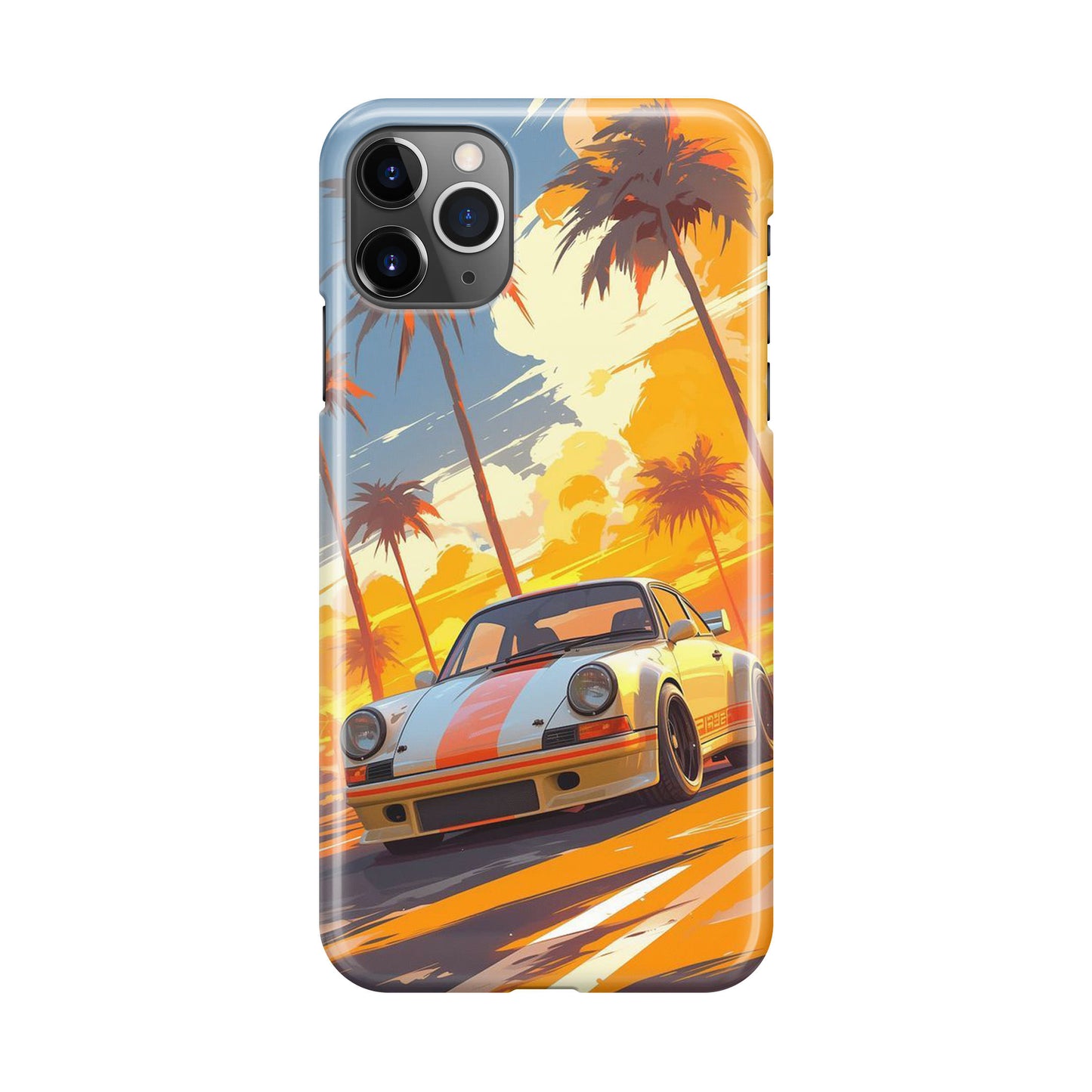 Turbo Dreams in Neon Palms iPhone 11 Pro Case