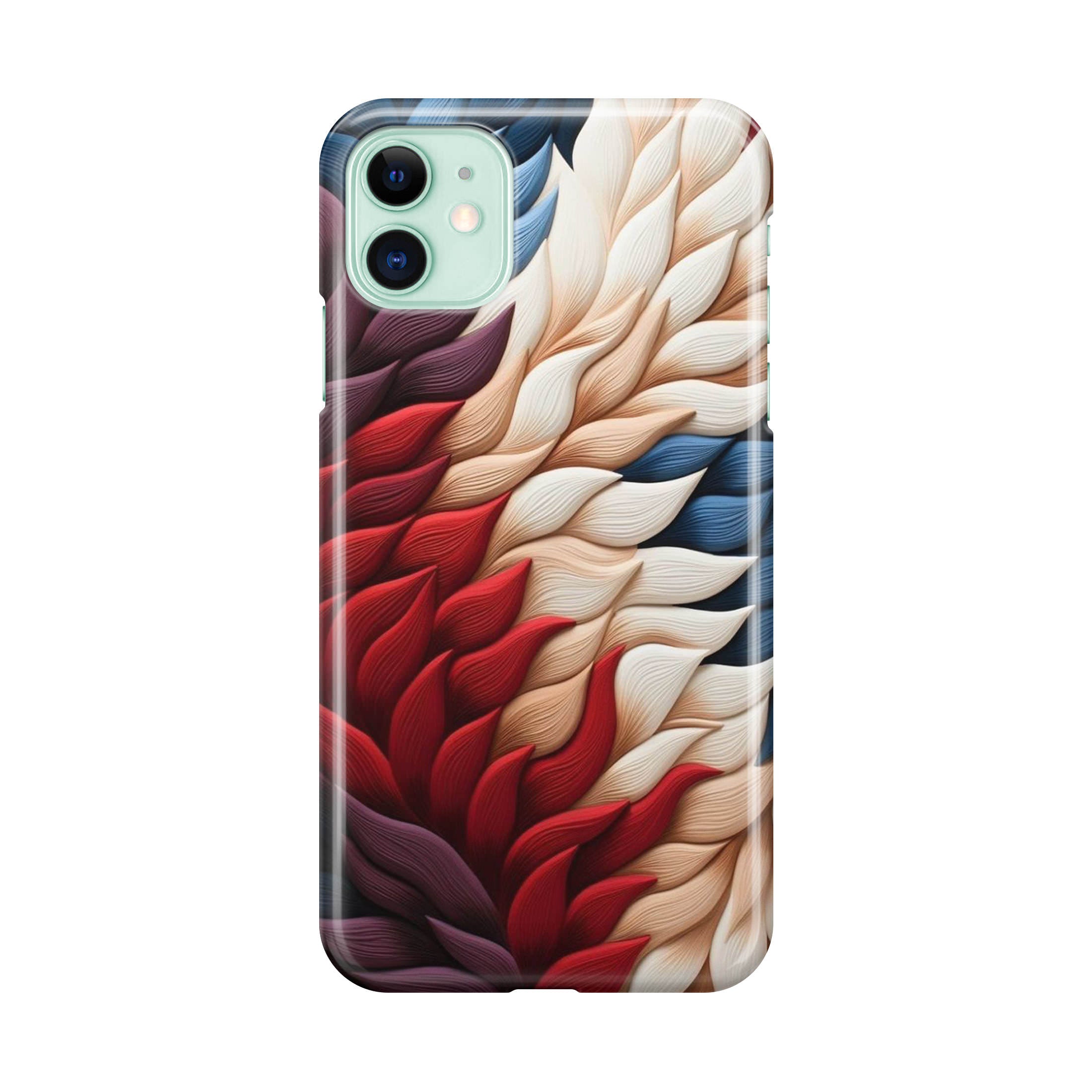 Bunte Federn Kunst iPhone 12 Hülle
