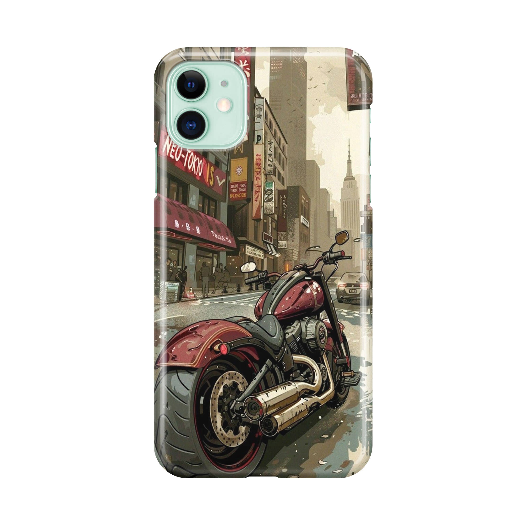 Motorcycle In Tokyo Streets iPhone 11 Case
