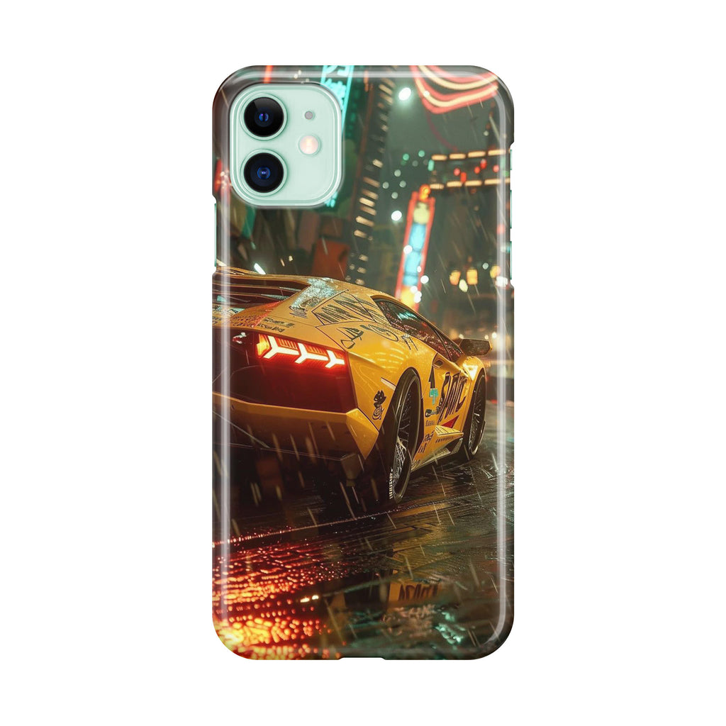 Night Drift Thunder Neon Streets iPhone 12 Case