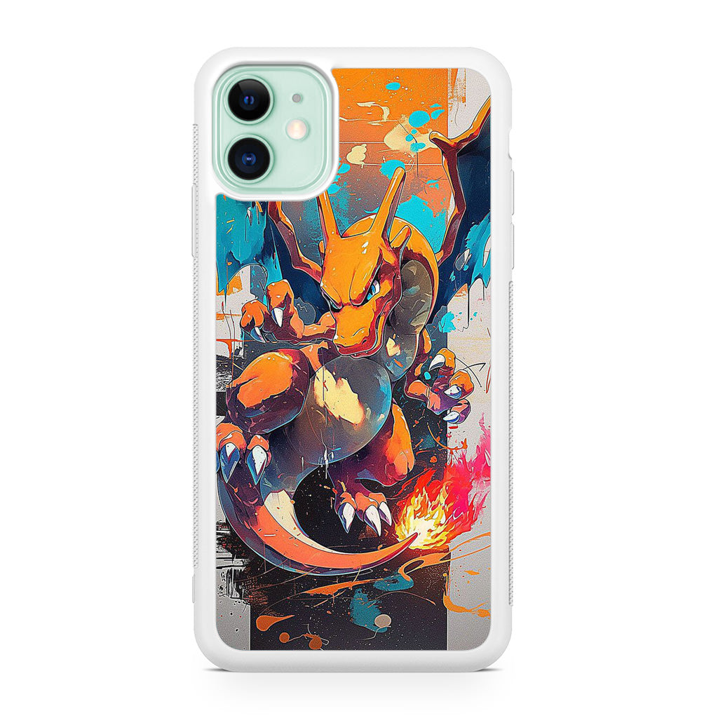 Charizard Inferno auf Leinwand iPhone 12 Hülle