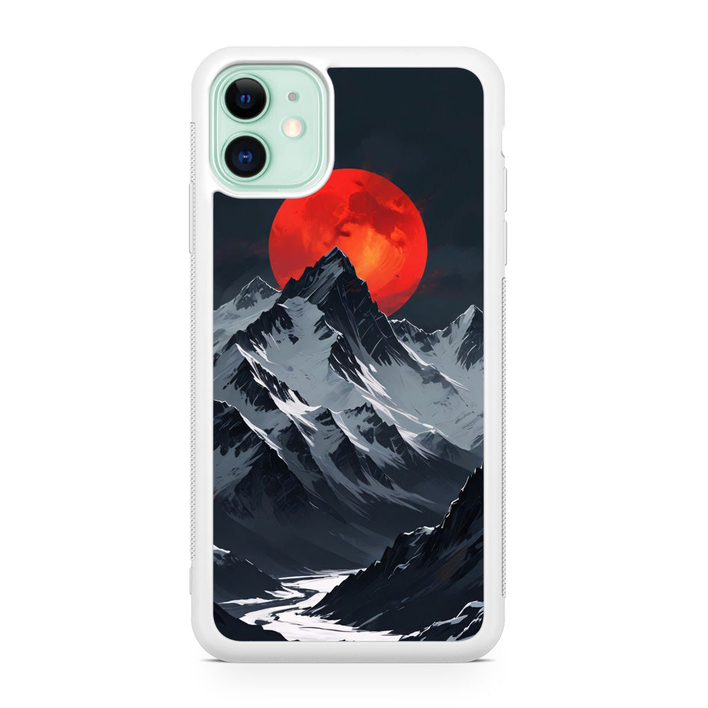Crimson Eclipse The Mountain iPhone 12 Hülle
