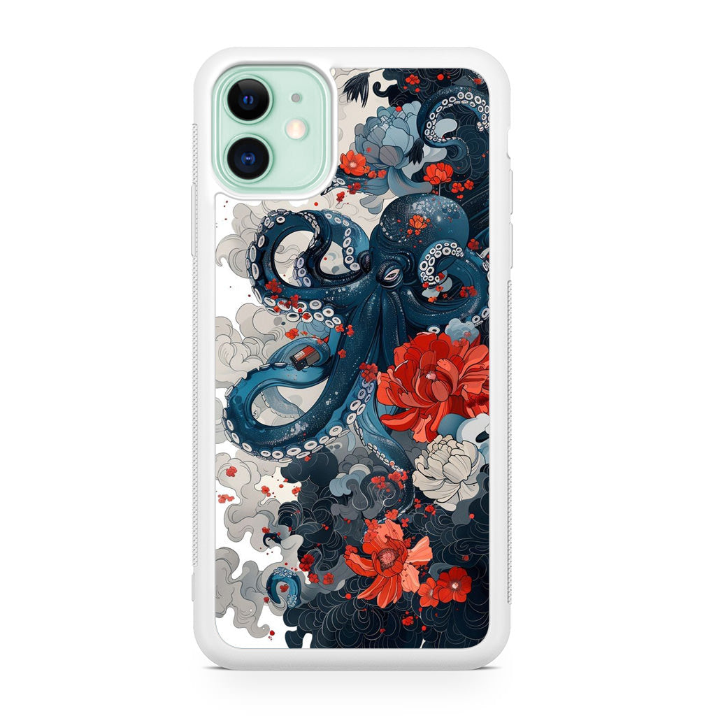 Blumen-Kraken iPhone 12 Hülle