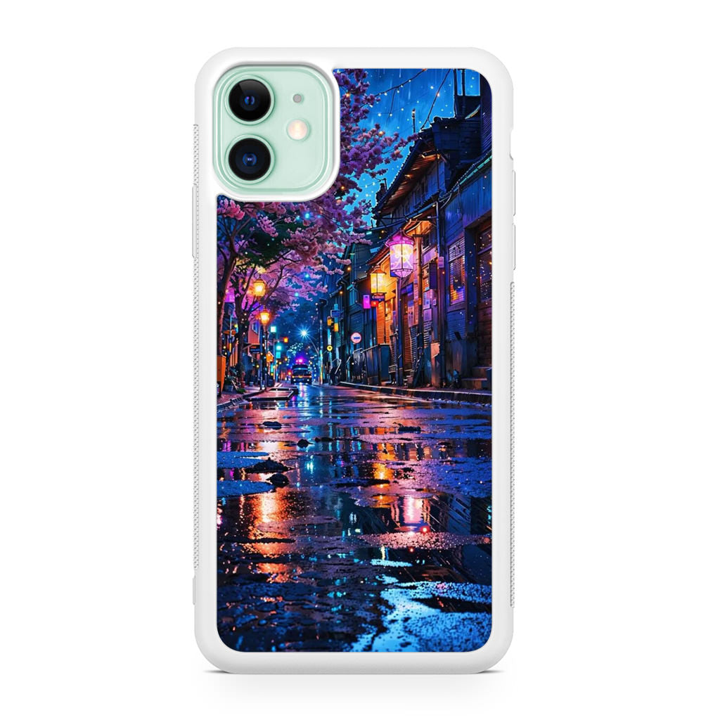Midnight Sakura Glow iPhone 11 Case