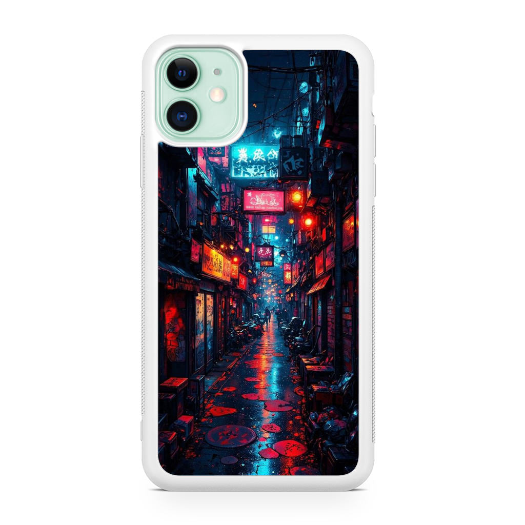 Neon Veins Of The Cyber City iPhone 11 Case
