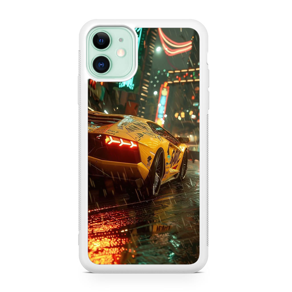 Night Drift Thunder Neon Streets iPhone 11 Case