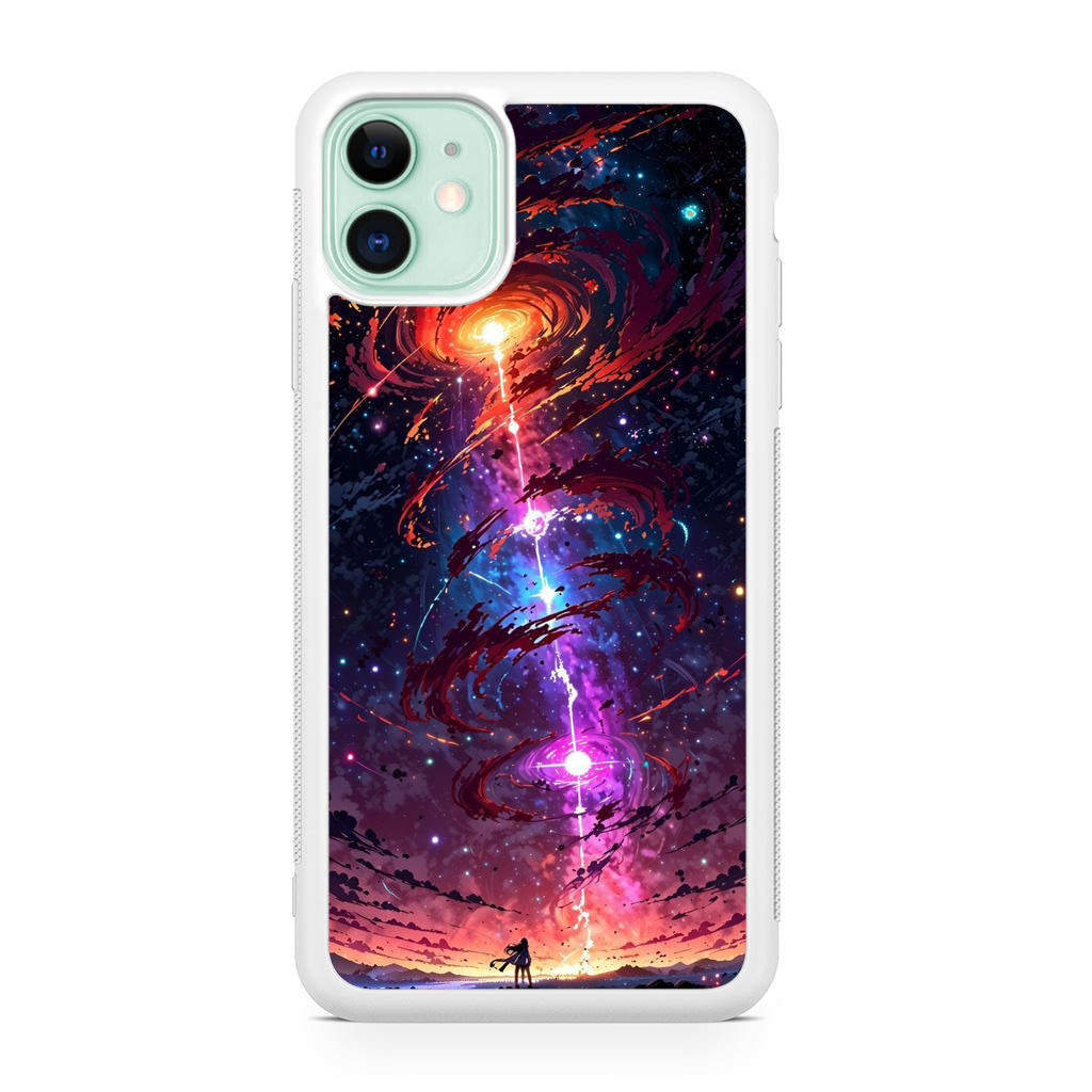 Stargazer at the Axis of Creation iPhone 11 Case