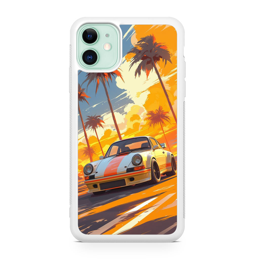 Turbo Dreams in Neon Palms iPhone 11 Case