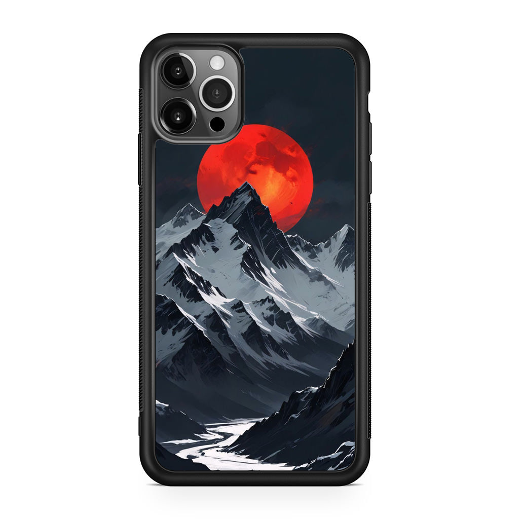 Crimson Eclipse The Mountain iPhone 12 Pro Case