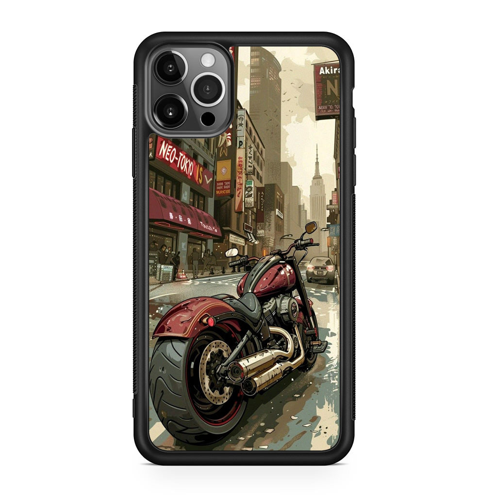 Motorcycle In Tokyo Streets iPhone 12 Pro Case