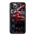 Red Sport Car in the Rain iPhone 12 Pro Max Case