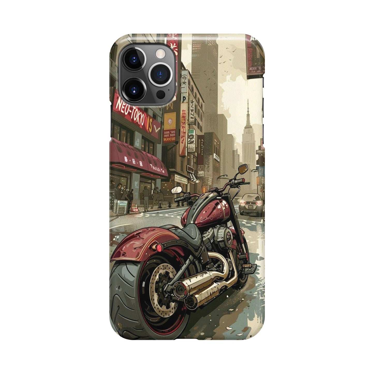 Motorcycle In Tokyo Streets iPhone 12 Pro Max Case