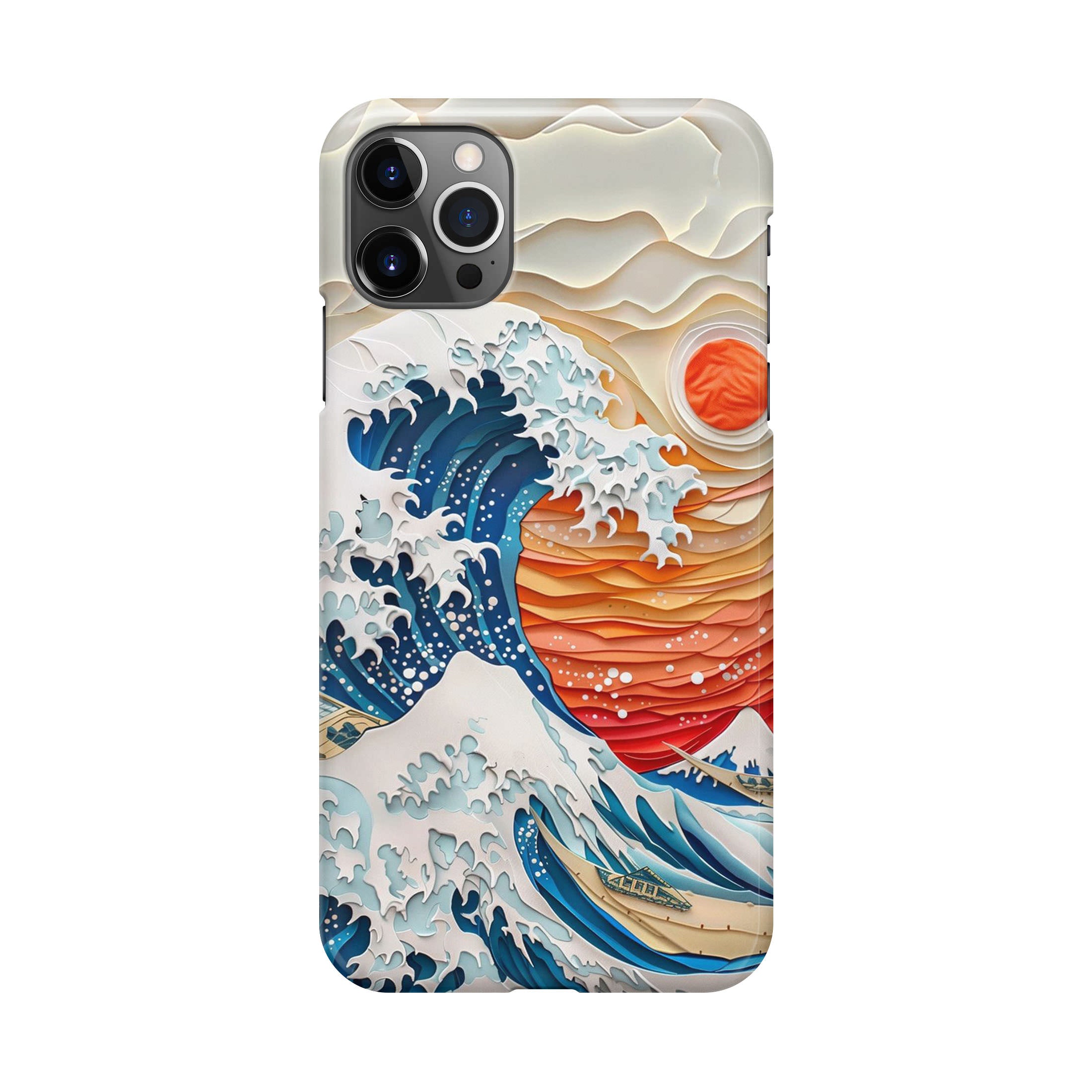 The Great Wave Off Paper Art iPhone 12 Pro Case