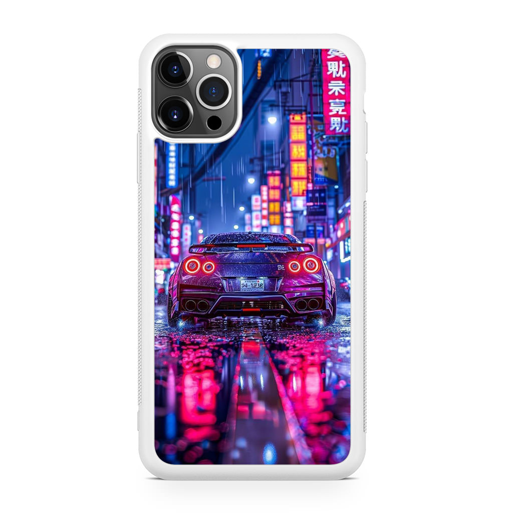 Neon Midnight Drift Tokyo Rain iPhone 12 Pro Case