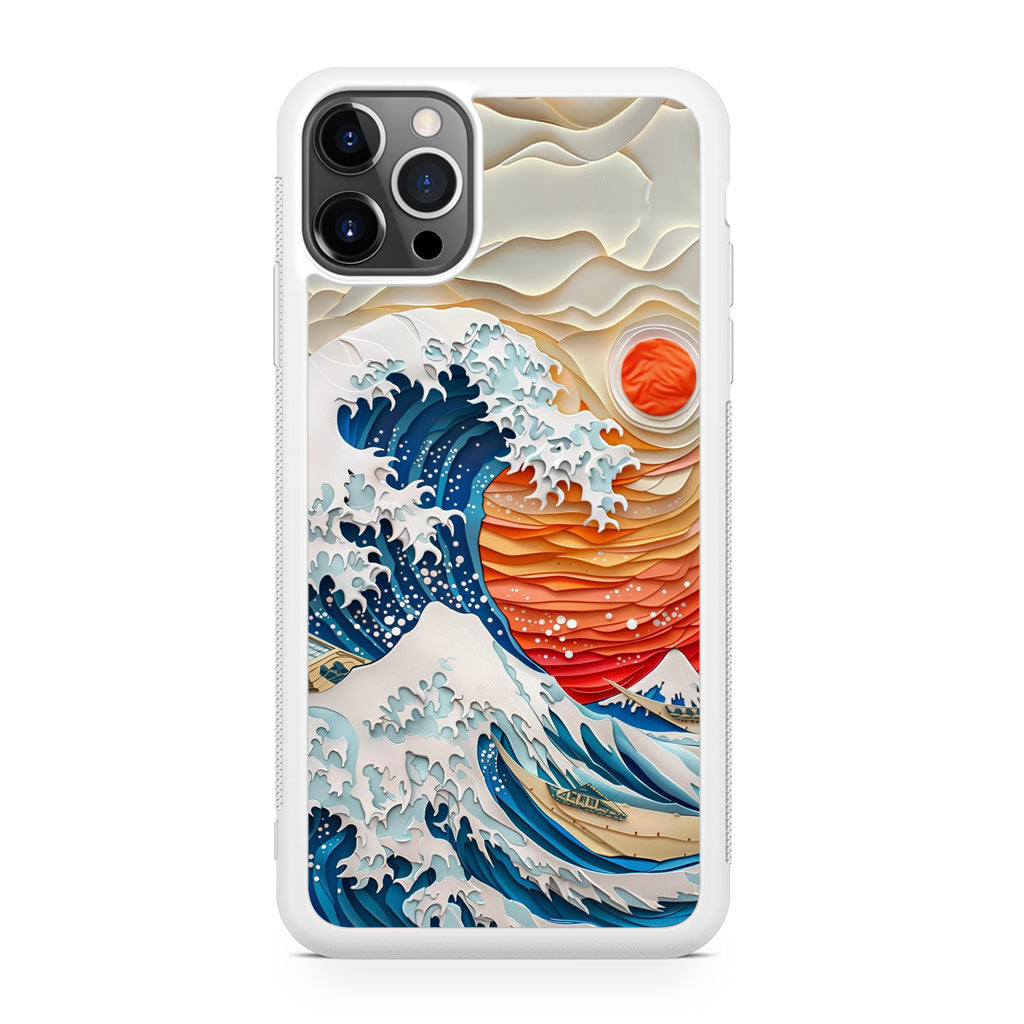 The Great Wave Off Paper Art iPhone 12 Pro Case