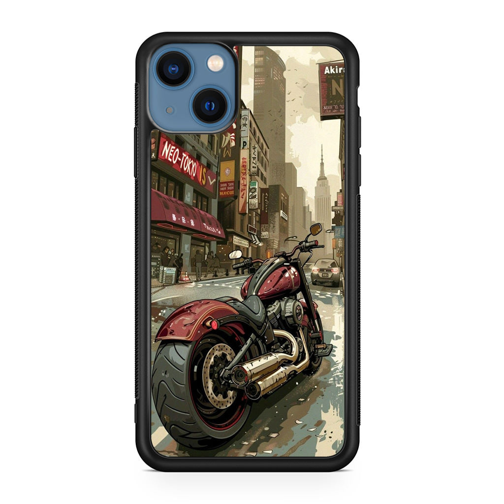 Motorcycle In Tokyo Streets iPhone 13 / 13 mini Case