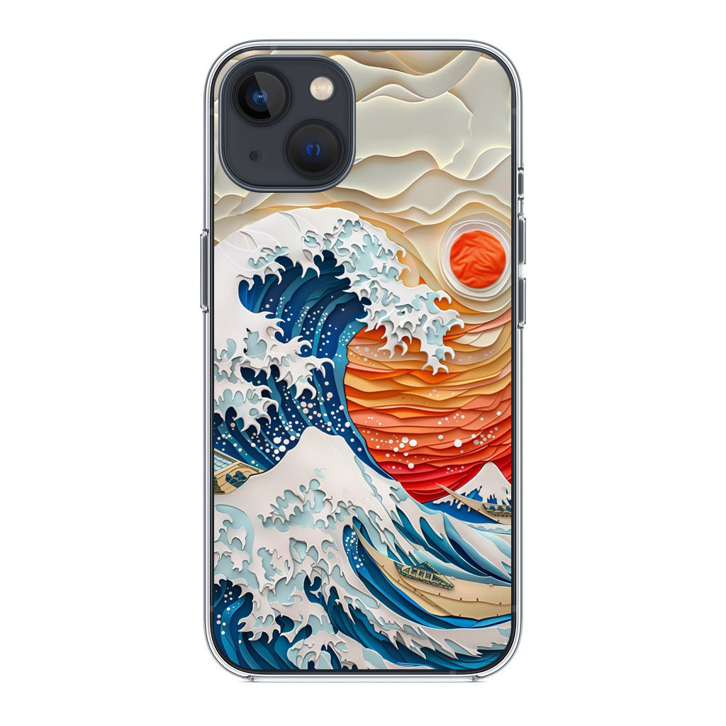 The Great Wave Off Paper Art iPhone 13 / 13 mini Case