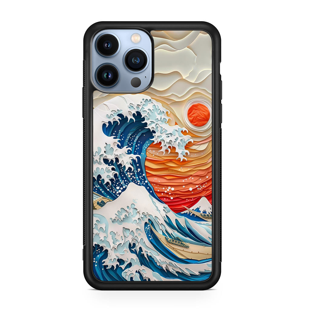 The Great Wave Off Paper Art iPhone 13 Pro / 13 Pro Max Case