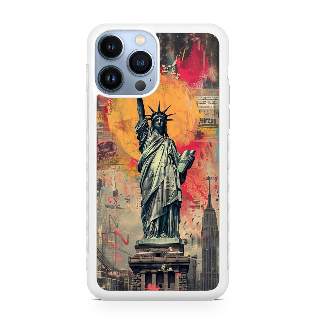 Canvas Art Statue of Liberty iPhone 13 Pro / 13 Pro Max Case