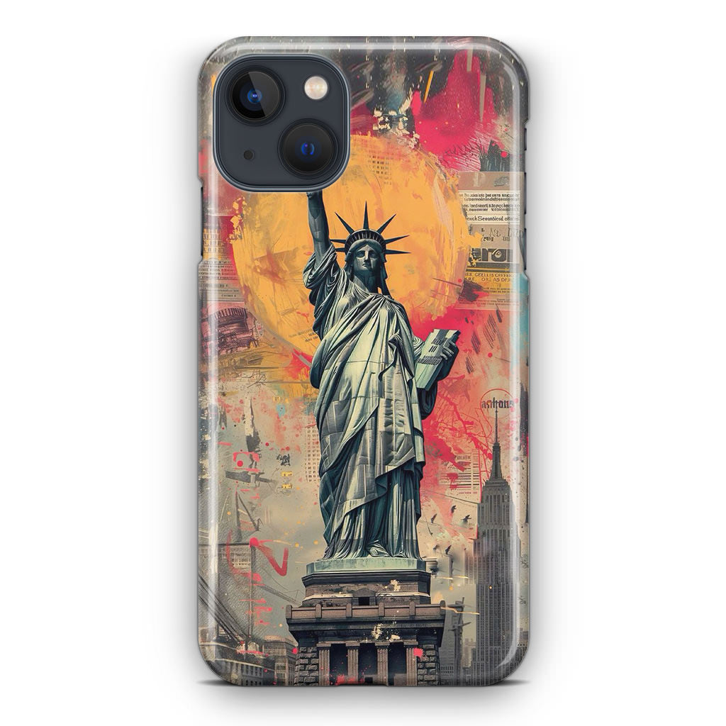 Canvas Art Statue of Liberty iPhone 13 / 13 mini Case