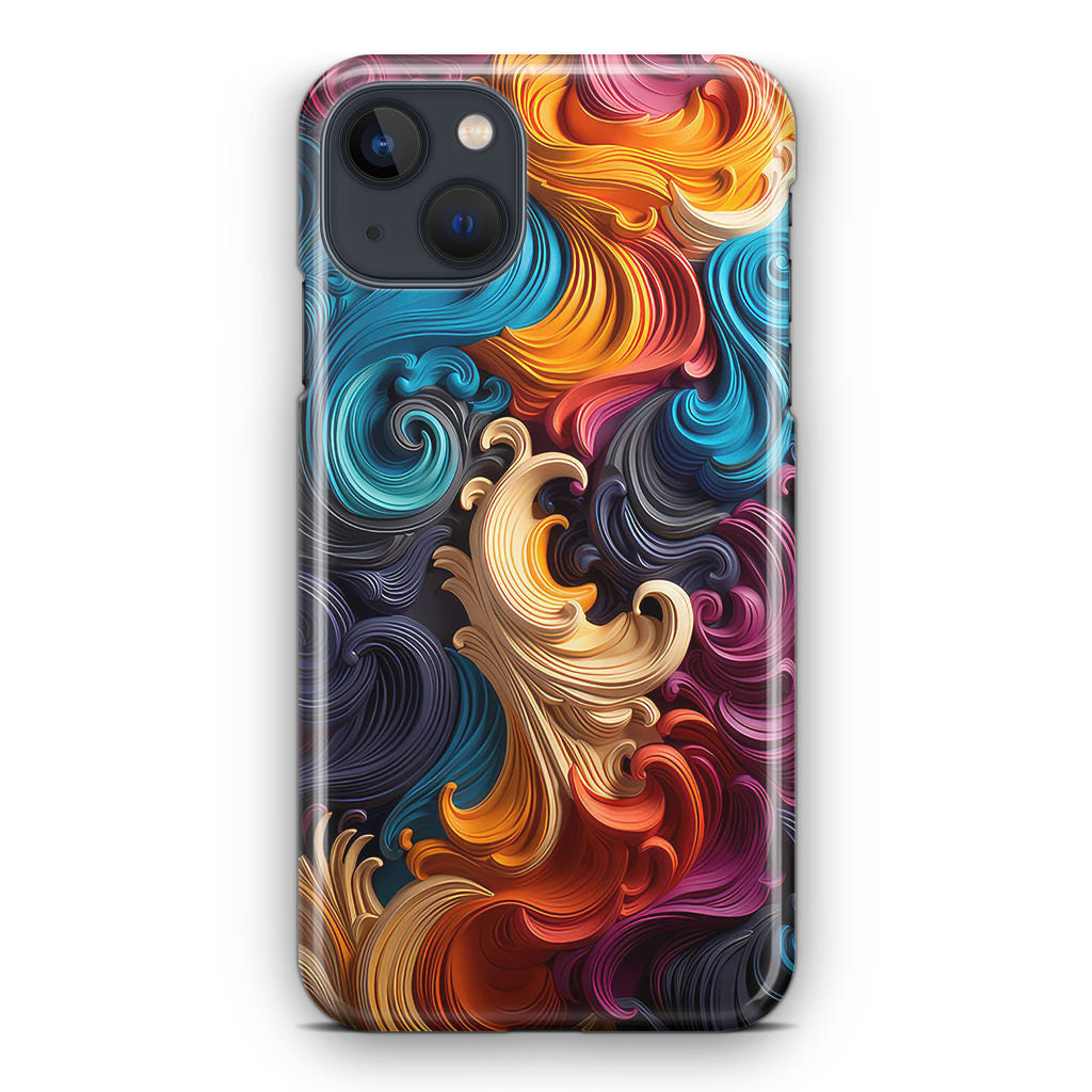 The Dance of Abstract Waves iPhone 13 / 13 mini Case