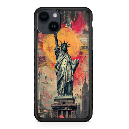 Canvas Art Statue of Liberty iPhone 14 / 14 Plus Case