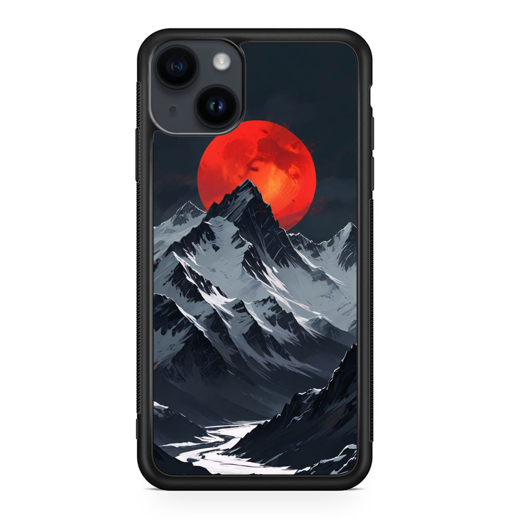 Crimson Eclipse The Mountain iPhone 14 / 14 Plus Case
