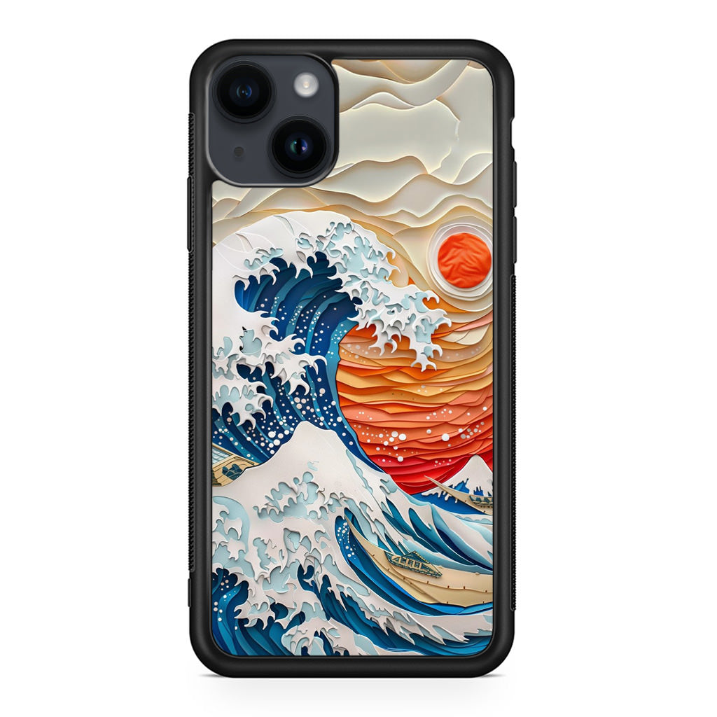 The Great Wave Off Paper Art iPhone 14 / 14 Plus Case