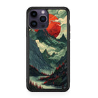 Crimson Moon Over Silent Peaks iPhone 14 Pro / 14 Pro Max Case