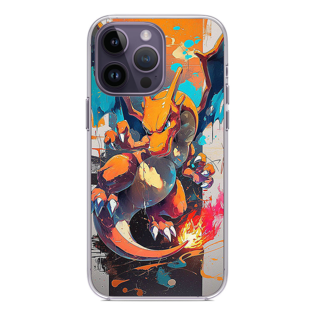 Charizard Inferno on Canvas iPhone 14 Pro / 14 Pro Max Case