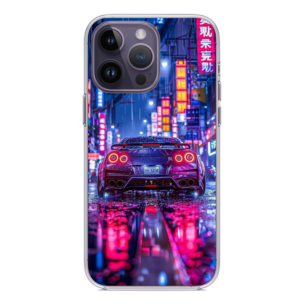 Neon Midnight Drift Tokyo Rain iPhone 14 Pro / 14 Pro Max Case