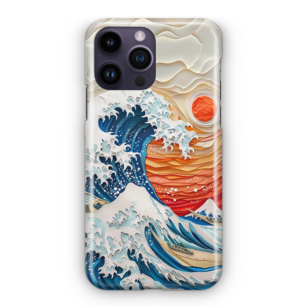 The Great Wave Off Paper Art iPhone 14 Pro / 14 Pro Max Case
