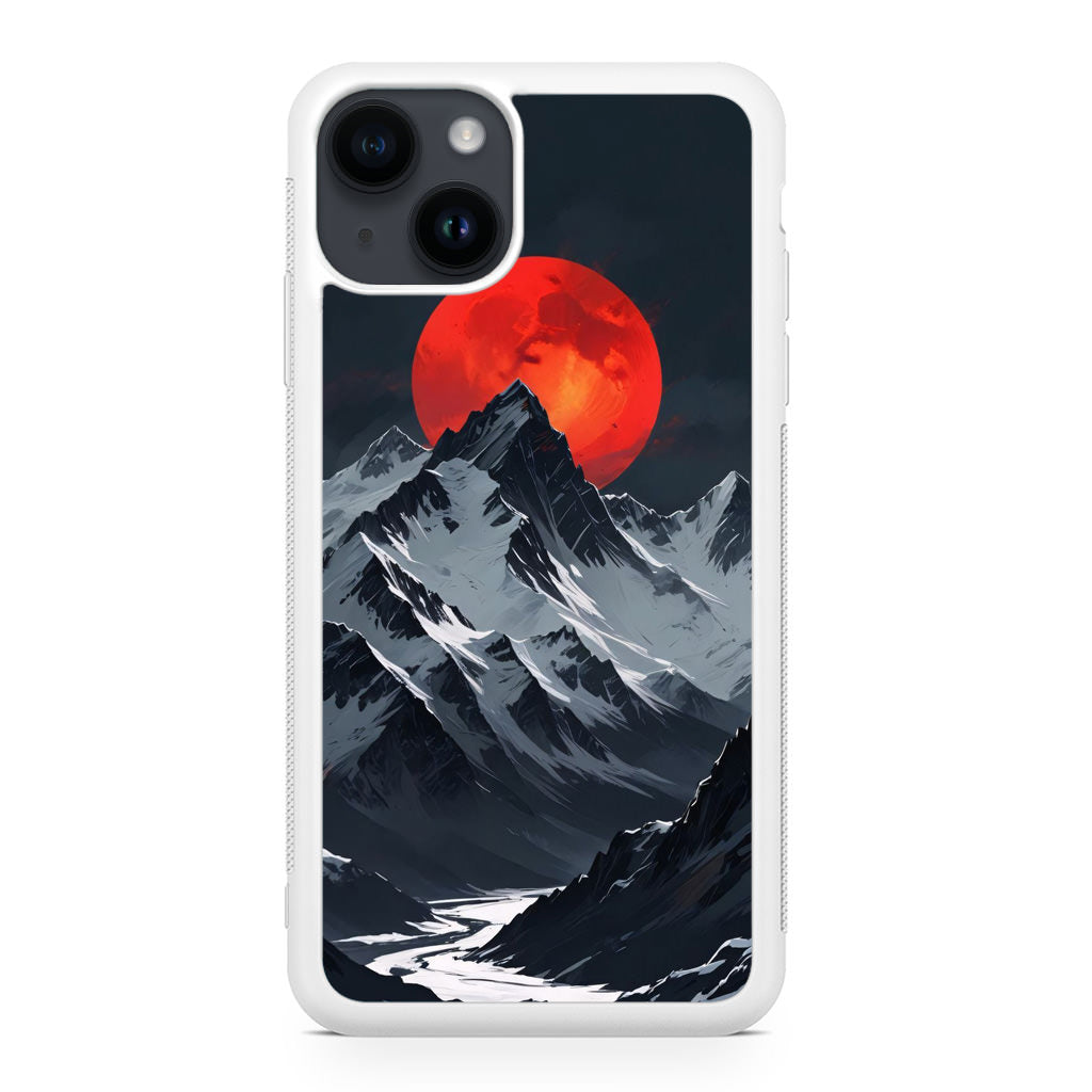 Crimson Eclipse The Mountain iPhone 14 / 14 Plus Case