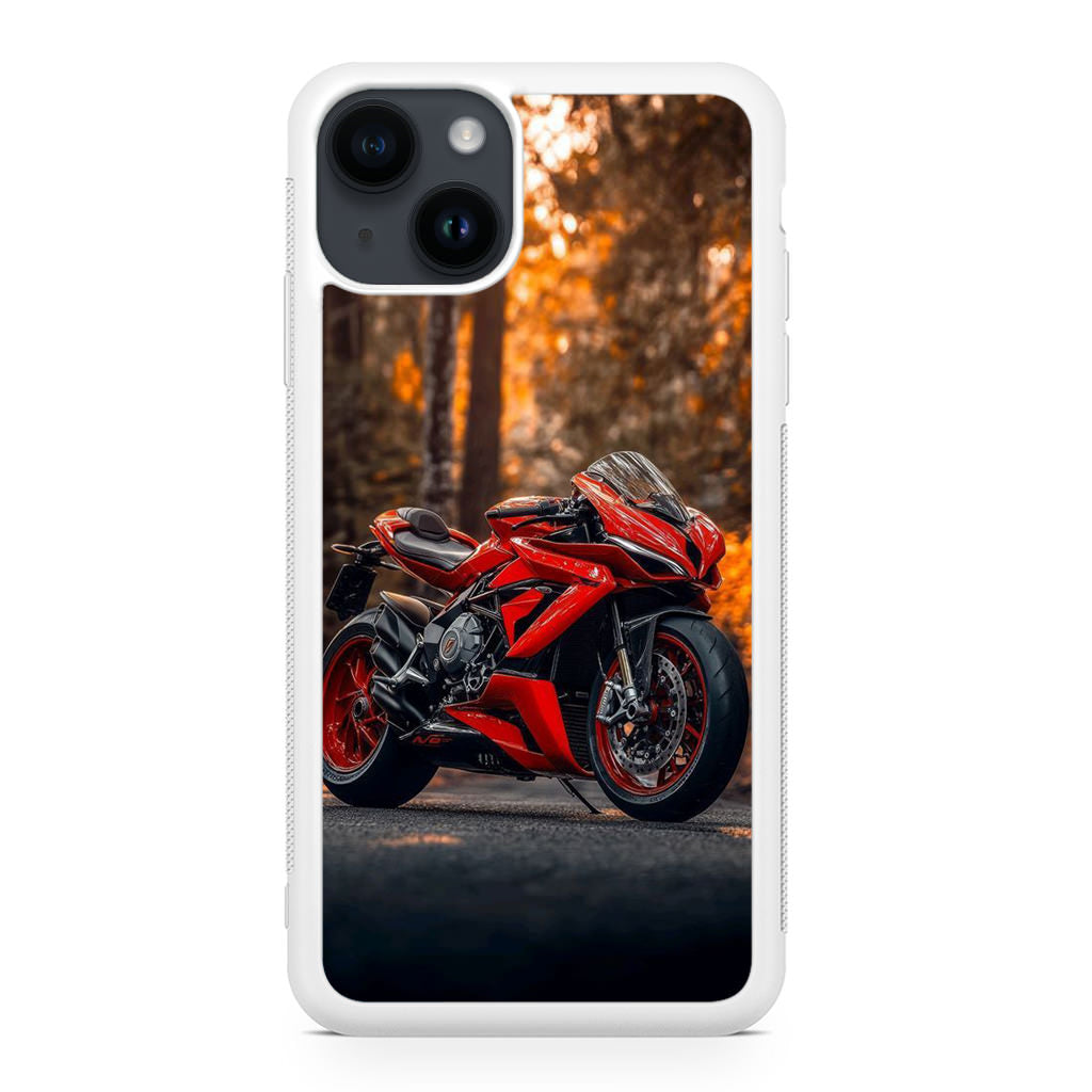 Crimson Velocity in Autumn Flame iPhone 14 / 14 Plus Case