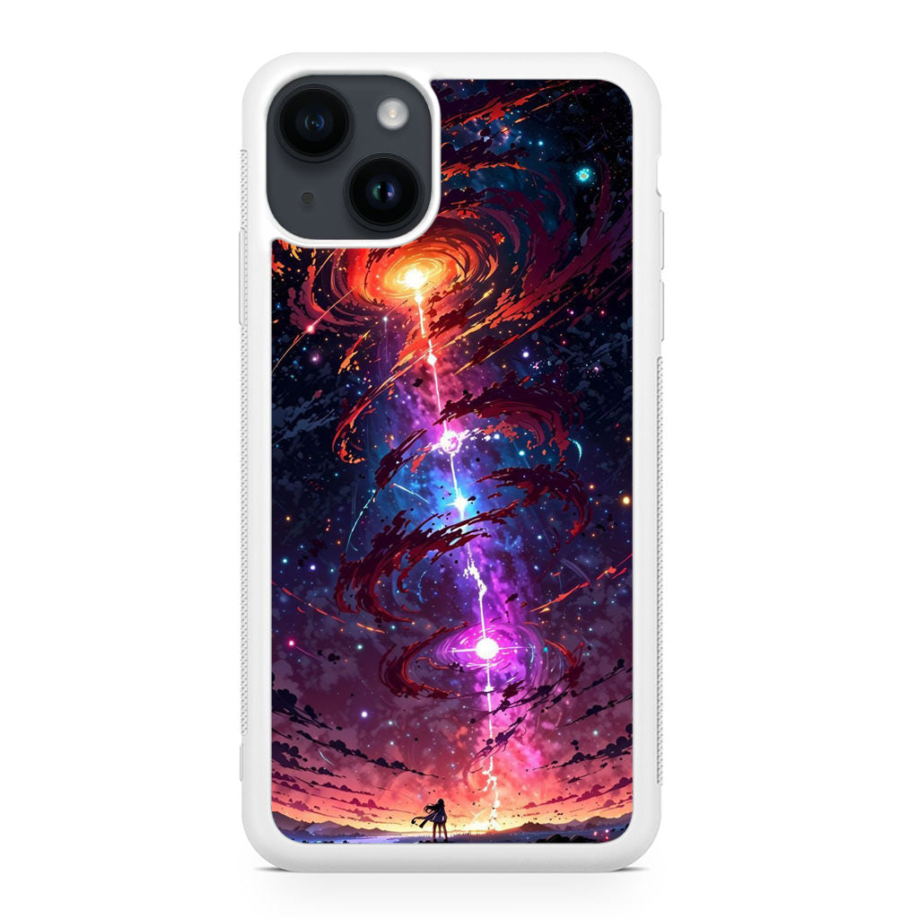 Stargazer at the Axis of Creation iPhone 14 / 14 Plus Case
