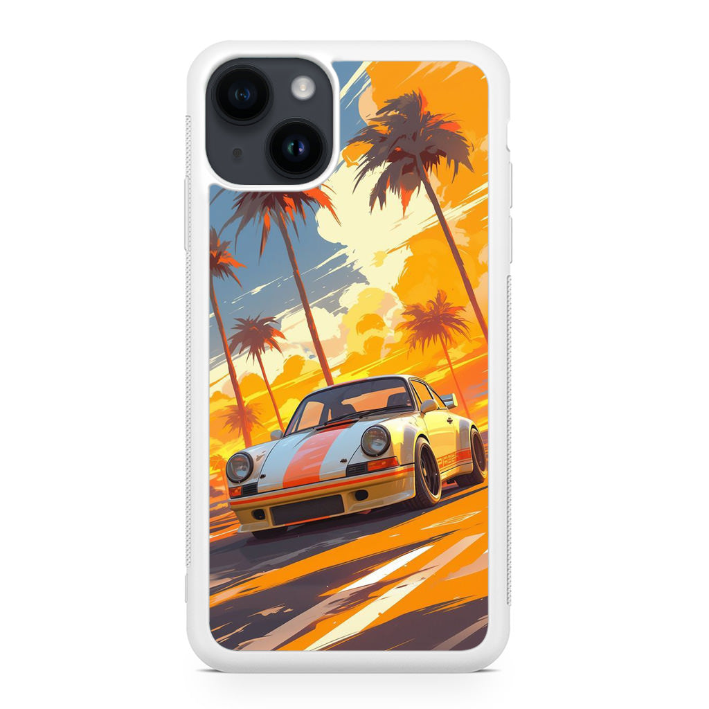 Turbo Dreams in Neon Palms iPhone 14 / 14 Plus Case