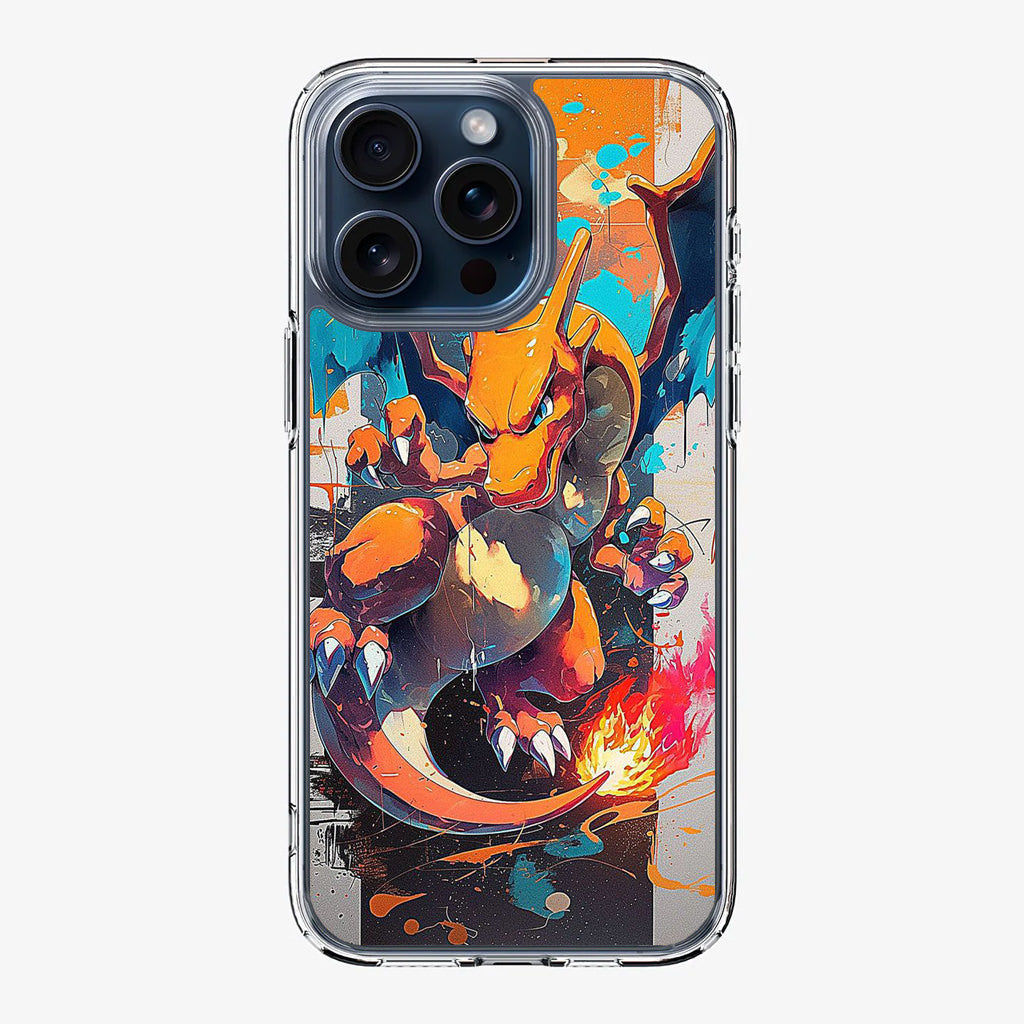 Charizard Inferno on Canvas iPhone 15 Pro / 15 Pro Max Case