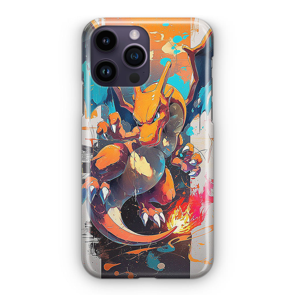 Charizard Inferno on Canvas iPhone 15 Pro / 15 Pro Max Case