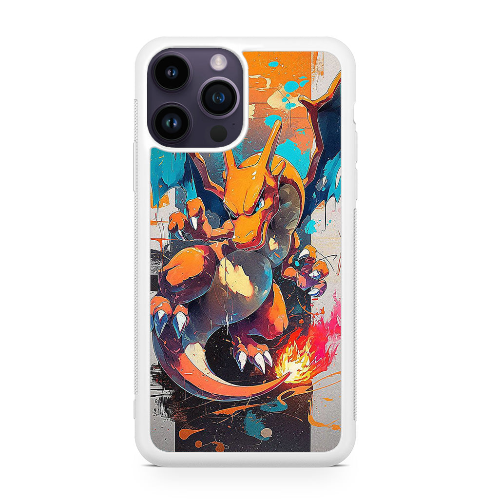 Charizard Inferno on Canvas iPhone 15 Pro / 15 Pro Max Case