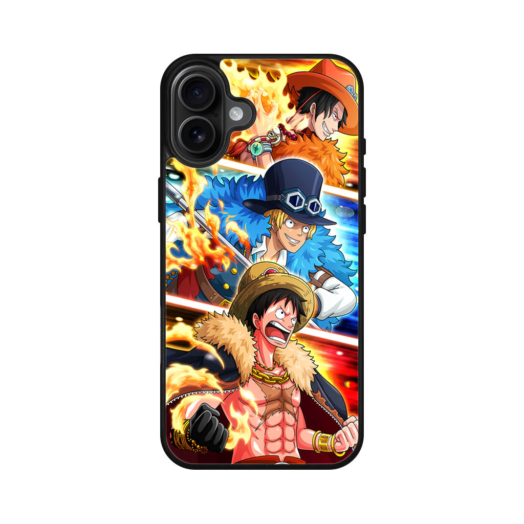 Ace Sabo Luffy iPhone 16 / 16 Plus Case