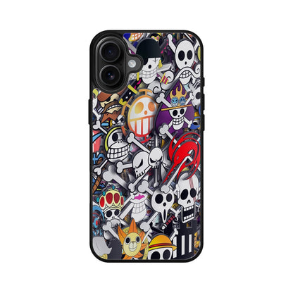 All Pirate Symbols One Piece iPhone 16 / 16 Plus Case