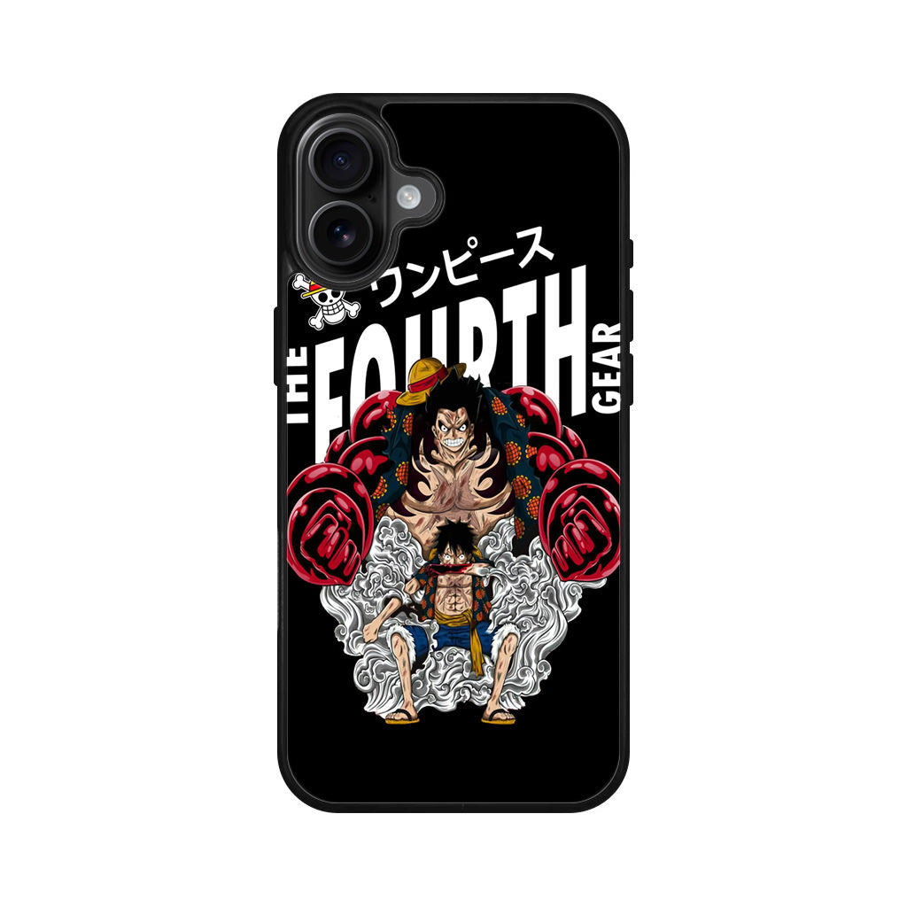 Luffy The Fourth Gear Black iPhone 16 / 16 Plus Case