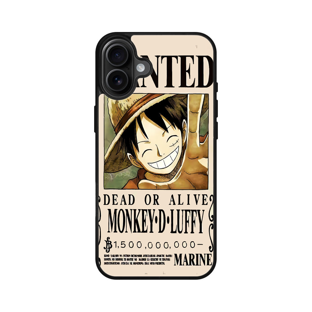 Monkey D Luffy Bounty iPhone 16 / 16 Plus Case