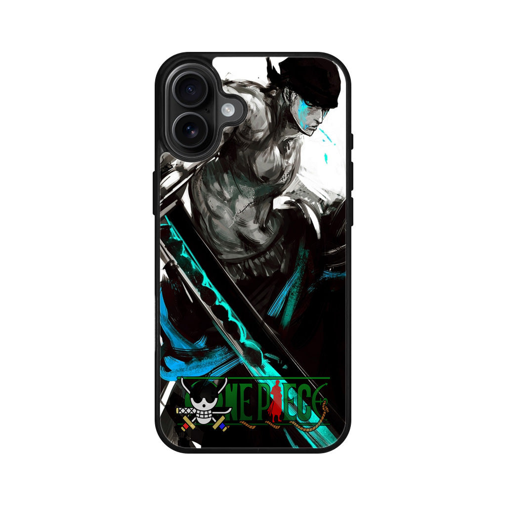 Roronoa Zoro One Piece iPhone 16 / 16 Plus Case