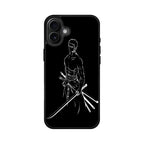 Roronoa Zoro Outlines iPhone 16 / 16 Plus Case