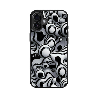 Abstract Art Black White iPhone 16 / 16 Plus Case