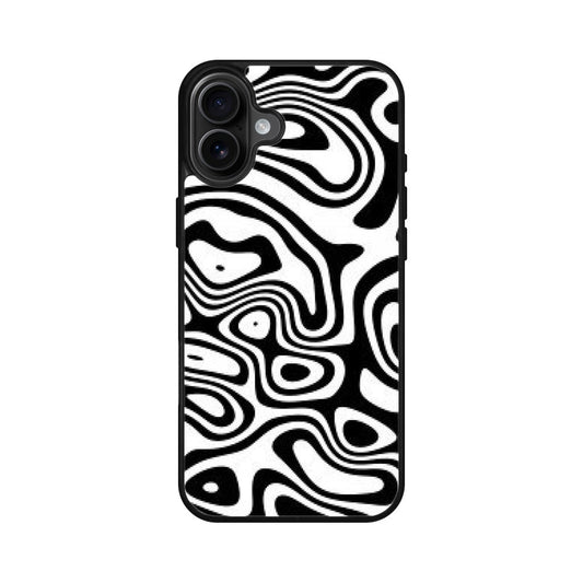 Abstract Black and White Background iPhone 16 / 16 Plus Case